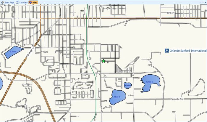 Comply map view showing geocoded applications plotted against census tract boundaries